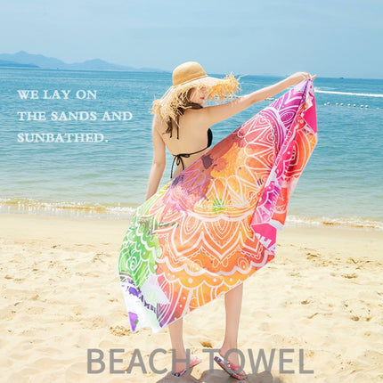 Single Side Printed Swimming Quick Dry Beach Towel, Size: 80x160cm(Green Bobitia)-garmade.com