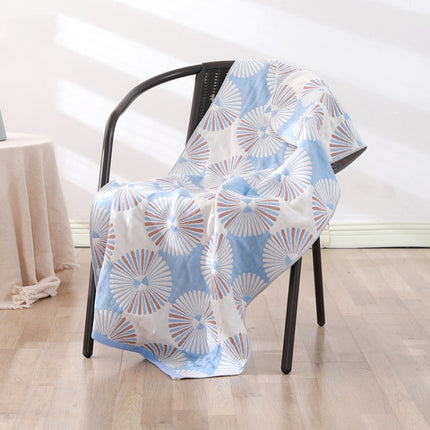 Cotton Bath Towel Soft Comfortable Beach Towel(Dandelion Blue)-garmade.com