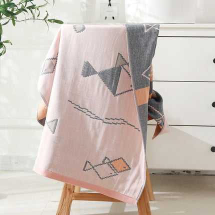 Cotton Bath Towel Soft Comfortable Beach Towel(Pixel Fish Pink)-garmade.com