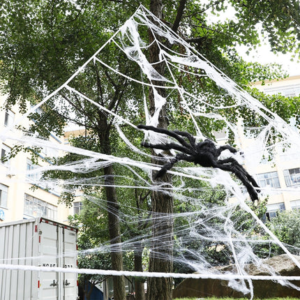 Halloween Spider Web Triangle Net Outdoor Decoration Props, Size: 5m x4.8m-garmade.com