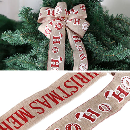 Christmas Letters DIY Imitation Linen Roll Decoration Gift Material Pack(2M HOHO)-garmade.com