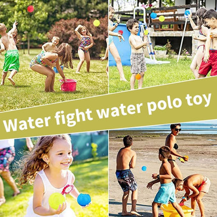 8 PCS Children Silicone Water Polo Water Fight Toy For Venting Decompression, Diameter: 6cm(Yellow Green)-garmade.com