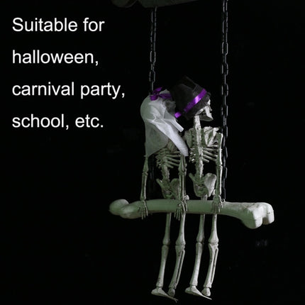 G01 Halloween Skull Skeleton Bride and Groom Welcome House Pendant-garmade.com
