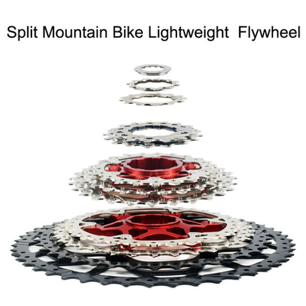 VG Sports Split Mountain Bike Lightweight Cassette Flywheel, Style: 10 Speed 40T (Silver)-garmade.com