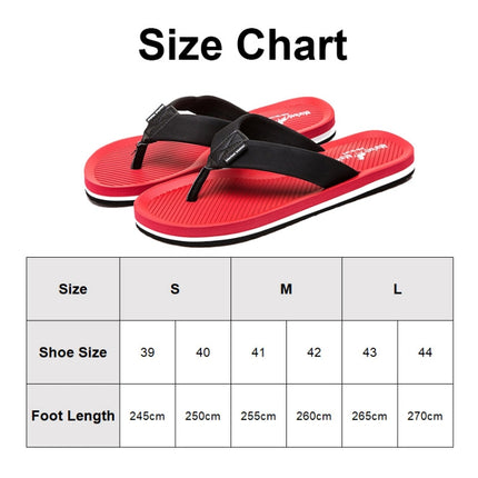 Market Maker MM0152RM Men Soft Sole Flip-Flops, Size: 41-42(Red)-garmade.com