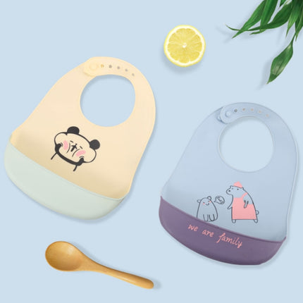 Baby Oil Spray Waterproof Silicone Bib Ultra-thin Saliva Towel, Pattern: Lemon Game-garmade.com