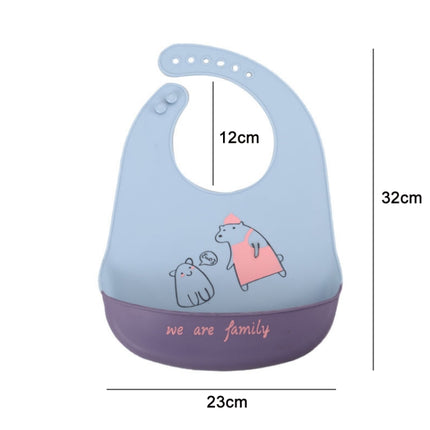 Baby Oil Spray Waterproof Silicone Bib Ultra-thin Saliva Towel, Pattern: Lemon Singer-garmade.com