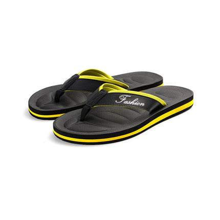 MK-3399 Men Beach Non-slip Flip Flops, Size: 39-40(Yellow)-garmade.com