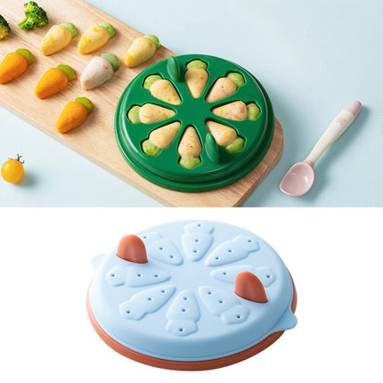AA312 Carrot Silicone Sausage Food Supplement High Temperature Mold(Light Blue)-garmade.com