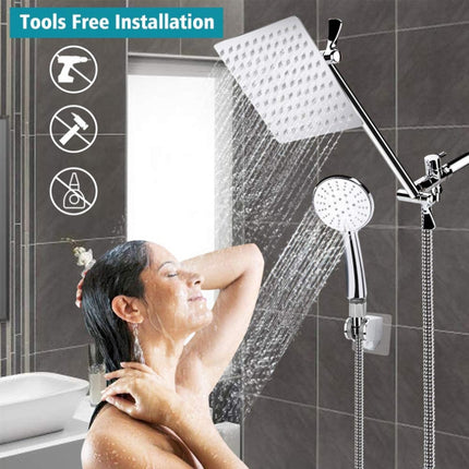 Pressurized Water-Saving Top Spray Handheld Dual Shower Set-garmade.com