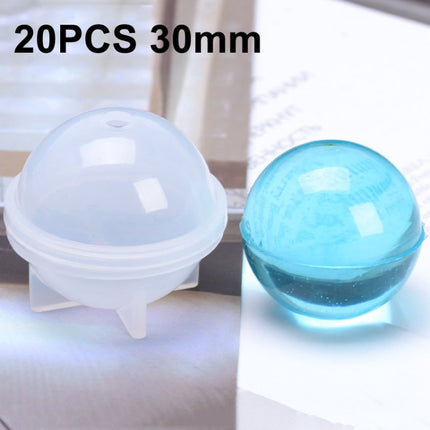 20 PCS 30mm Crystal Epoxy Ball Silicone Mould DIY Handmade Jewelry Sphere Making Mould-garmade.com