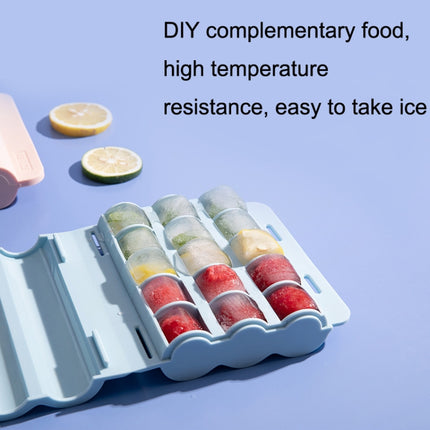 Silicone Ice Box Home-made Complementary Food Ice Hockey Mold(Deep Blue)-garmade.com