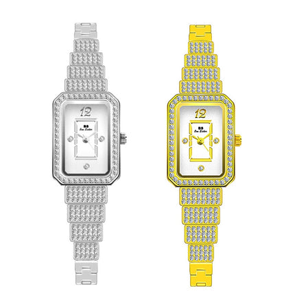 BS Bee Sister FA1138 Ladies Diamond Watch Jewelry Chain Watch(Gold)-garmade.com