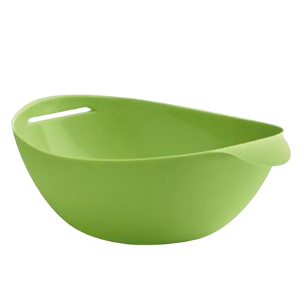 2 PCS Silicone Cooking Bowl Microwave Oven Foldable Steamed Fish Bowl Salad Bowl(Green)-garmade.com