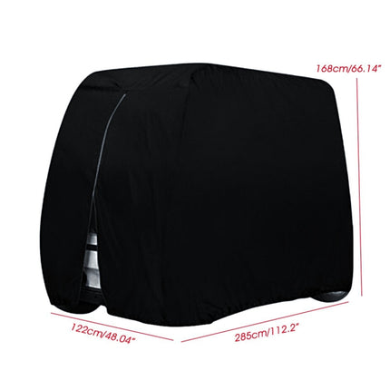 210D Oxford Cloth Golf Cart Cover Scooter Kart Dust Cover, Specification: 285 x 122 x 168cm(Black)-garmade.com