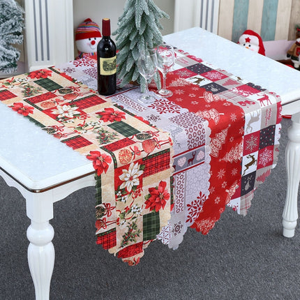 Christmas Decoration Print Table Flag Restaurant Family Party Tablecloth(Christmas Tree)-garmade.com