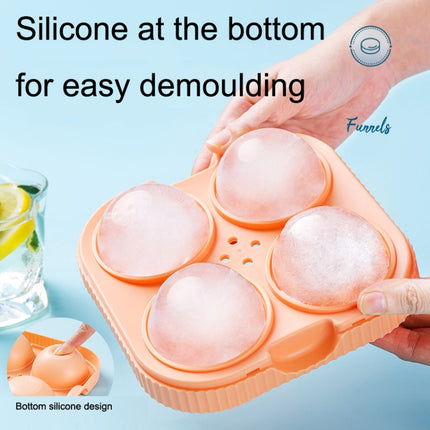 KH039 Whiskey Big Ice Ball Silicone Mold Home Ice Cream Mold with Lid(White)-garmade.com