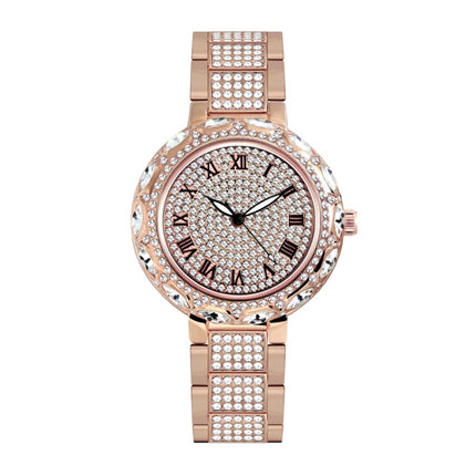 BS Bee Sister FA1499 Ladies Diamond Watch Jewelry Chain Watch(Rose Gold)-garmade.com