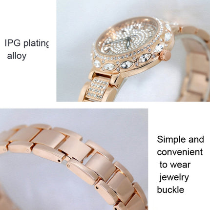 BS Bee Sister FA1499 Ladies Diamond Watch Jewelry Chain Watch(Gold)-garmade.com