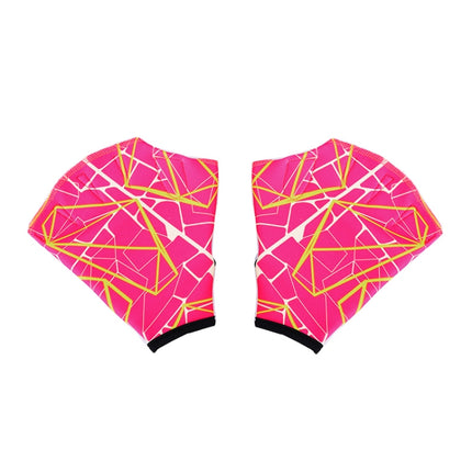 1Pair Unisex Frog Type Girdles Swimming Hand Fins, Size: S(Rose Red)-garmade.com