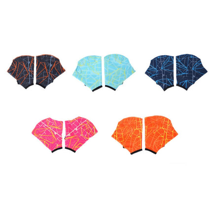 1Pair Unisex Frog Type Girdles Swimming Hand Fins, Size: M(Orange)-garmade.com