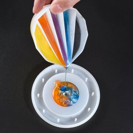 2 PCS DIY Crystal Epoxy Color Separation Cup Silicone Toning Cup, Style: 2 Grid-garmade.com