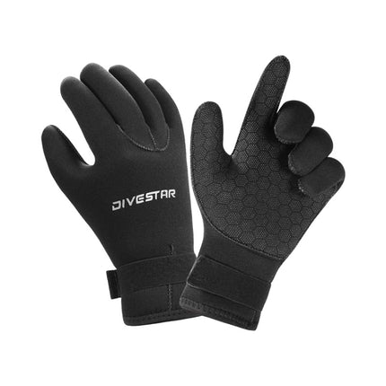 DIVESTAR Diving Gloves Cut & Stab Resistant Sports Gloves, Model: 3mm, Size: S-garmade.com