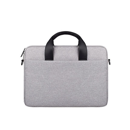 ST09 Portable Single-shoulder Laptop Bag, Size: 14.1-15.4 inches(Grey)-garmade.com