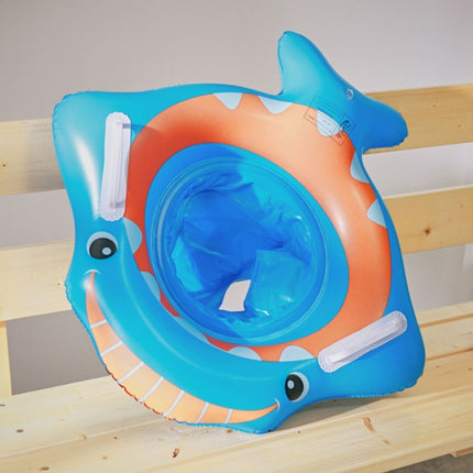 Children Adult Cartoon Inflatable Swimming Ring, Pattern: New Blue Shark-garmade.com