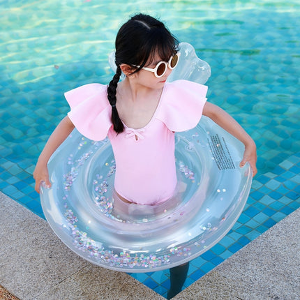 Children Adult Cartoon Inflatable Swimming Ring, Pattern: Sequin Silver Fish Tail Ring-garmade.com