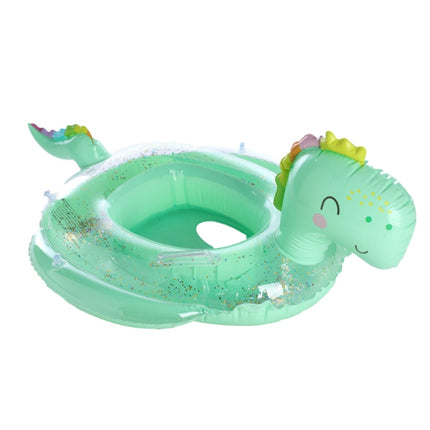 Children Adult Cartoon Inflatable Swimming Ring, Pattern: Sequenant Green Dinosaur Lap-garmade.com