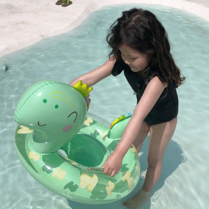Children Adult Cartoon Inflatable Swimming Ring, Pattern: Sequenant Green Dinosaur Lap-garmade.com