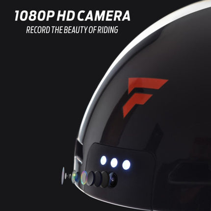 Foxwear V6 Camera Recorder Smart 720P HD With Light Riding Helmet, Size: One Size(Pink)-garmade.com