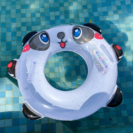 Children Sequin Thickened Panda Swimming Ring With Handle, 60# Diameter: 50cm-garmade.com