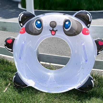 Children Sequin Thickened Panda Swimming Ring With Handle, 60# Diameter: 50cm-garmade.com