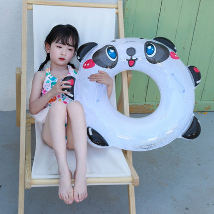 Children Sequin Thickened Panda Swimming Ring With Handle, 70# Diameter: 58cm-garmade.com