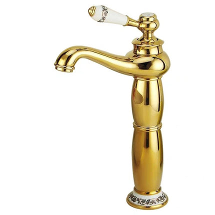 Antique Hot and Cold Bathroom Washbasin Faucet, Style: High Model-garmade.com