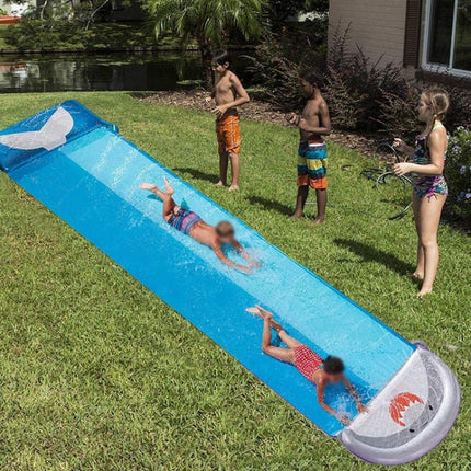 Double Children Water Slide Lawn Spray Pad(Whale)-garmade.com