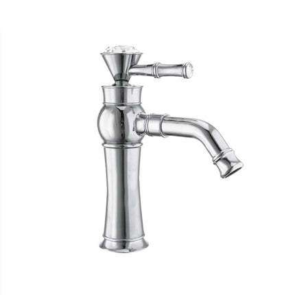 All Bronze Bathroom Basin Hot And Cold Water Faucet, Style: Electroplated Short Model-garmade.com