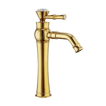 All Bronze Bathroom Basin Hot And Cold Water Faucet, Style: Gold High Model-garmade.com