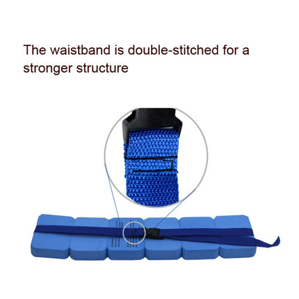 EVA Training Pool Foam Belt Adjustable Back Floating Foam Swimming Floating Waistband(Blue)-garmade.com