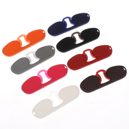 Clip-nose Reading Glasses Portable Reading Mirror No Mirror Leg Glasses, Degree: +150(Red)-garmade.com