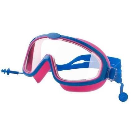 Children Anti-fog Large Frame Swimming Goggles With Conjoined Earplugs(Rose Red)-garmade.com