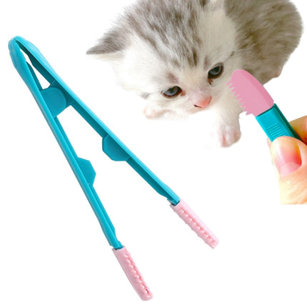 3 PCS Cat Eye Brush Pet Eye Cleaner Cat Hair Knot Brush(Blue Pink)-garmade.com