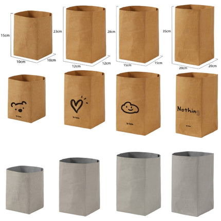 Desktop Separate Storage Washable Kraft Paper Bag, Size: 10x10x15cm-garmade.com