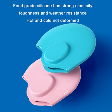 WAVE Waterproof Solid Color Ear Guard Silicone Swimming Cap, Color: Pink-garmade.com