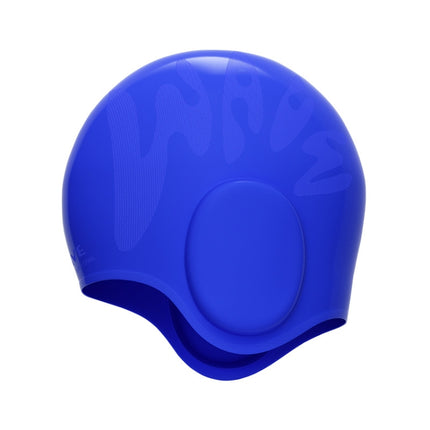 WAVE Waterproof Solid Color Ear Guard Silicone Swimming Cap, Color: Colorful Blue-garmade.com