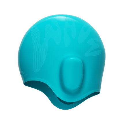 WAVE Waterproof Solid Color Ear Guard Silicone Swimming Cap, Color: Childrens Pink Blue-garmade.com
