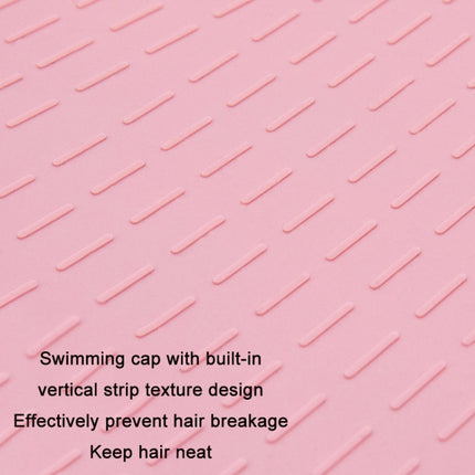 WAVE Waterproof Solid Color Ear Guard Silicone Swimming Cap, Color: Long Hair Black-garmade.com