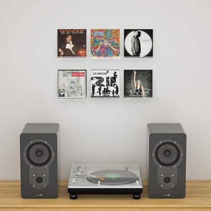 2 PCS Acrylic Record Rack Wall Mounted CD Display Stand-garmade.com